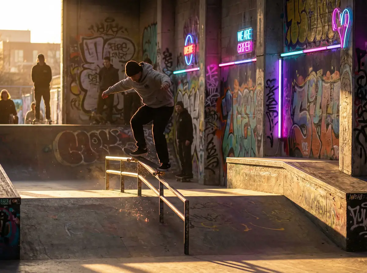 色虎视频 - 滑板研磨扶手动作